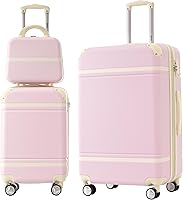 Vista 176 de Merax Equipaje, maleta extensible rígida con ruedas giratorias ligeras, Negro -, 40/48/52