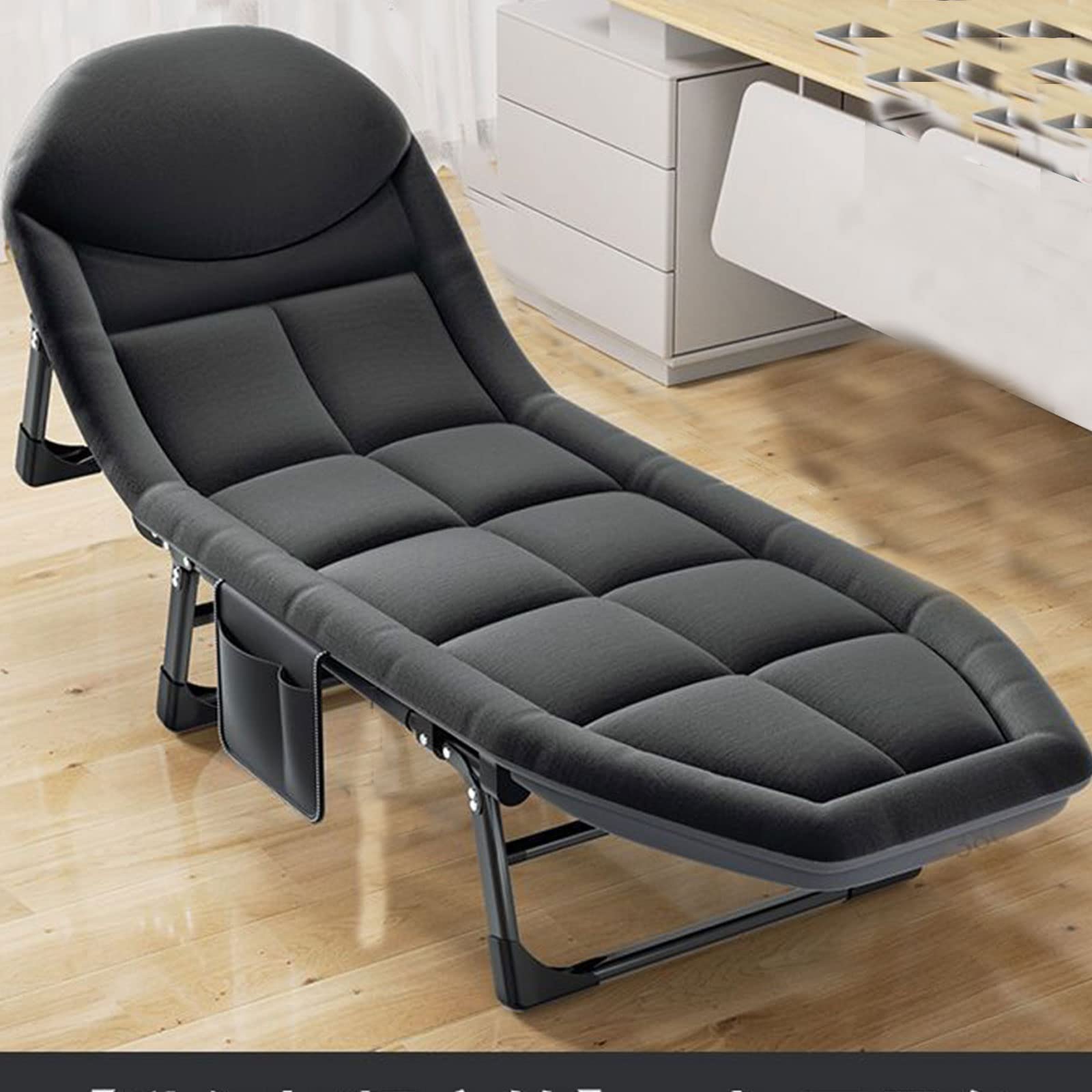 Lit de camping pliant robuste avec matelas confortable et sac de transport pour adulte