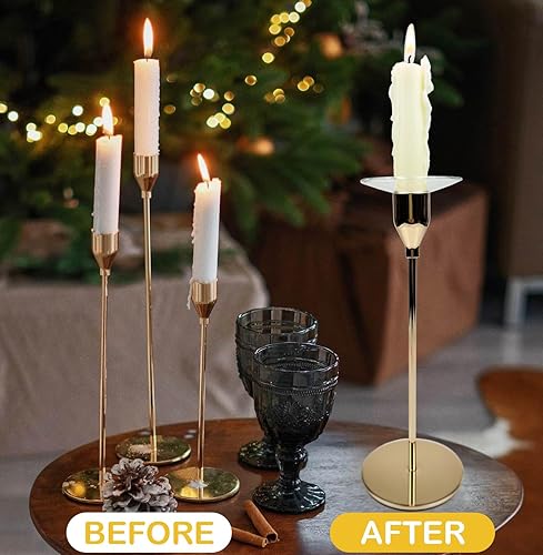 Miniatura 3 de 4 Piezas de Portavelas de Vidrio Curvado, Anillos de Atrapacerá para Velas Cónicas, Protectores contra Goteos de Cera de Vela (Redondo)