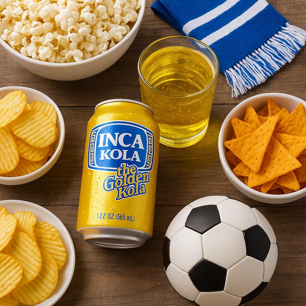 "Inca Kola The Golden Kola – 12 fl oz Cans (Pack of 12) – La Kola Dorada – Peruvian Golden Soda – Carbonated Soft Drink with Unique Sweet Flavor – Imported Beverage"