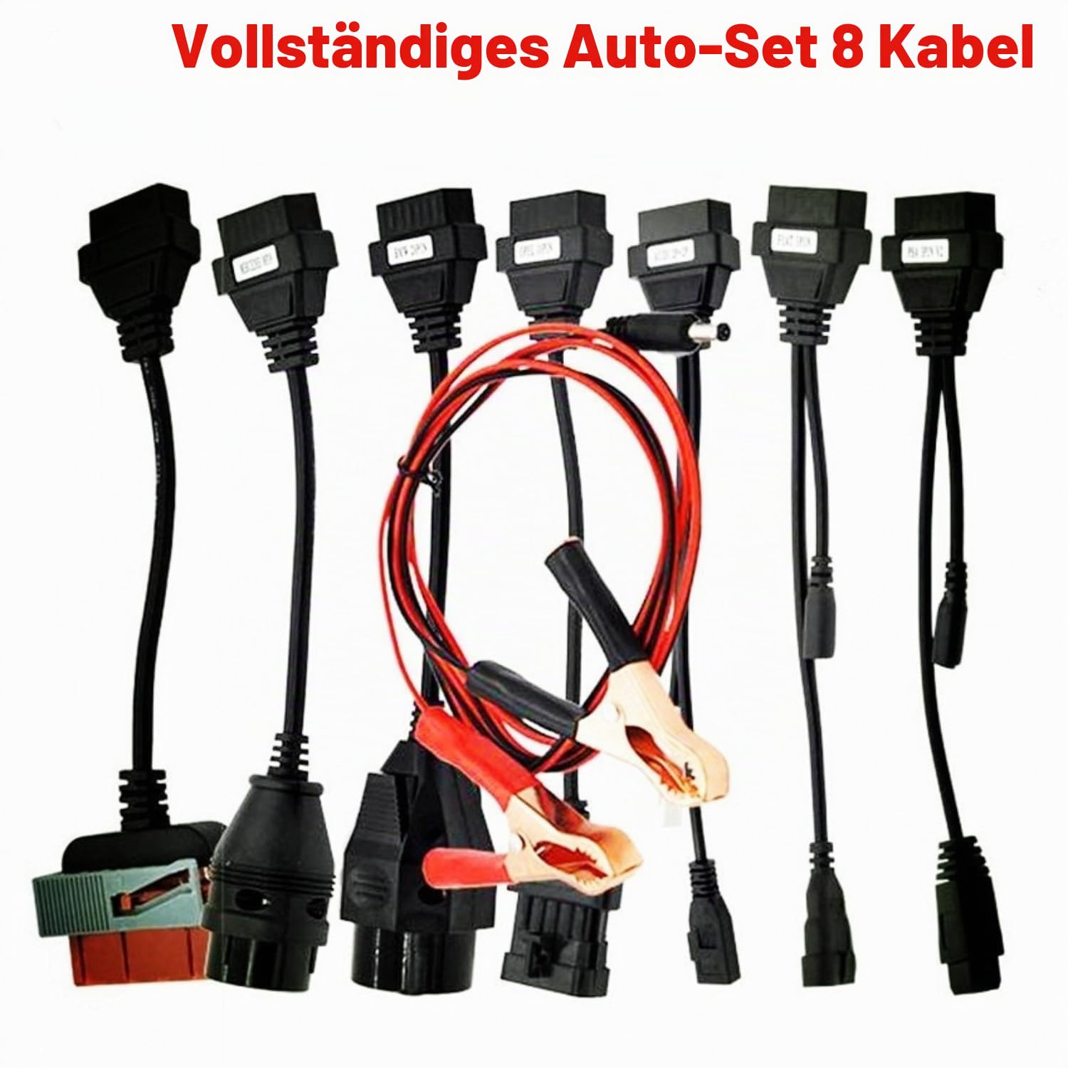 2021.11 Tnesf Orpdc OBD PKW LKW Diagnose Interface Tool für VD150 TCS 2020.23 Zubehör Scanner Auto Tools OBD2 Verbindungskabel OBD-II Diagnosewerkzeuge mit 8 Stück Autokabeln