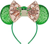 Vista 1 de FANYITY Orejas de disfraz de ratón, diademas de orejas de ratón para niñas y mujeres, talla libre