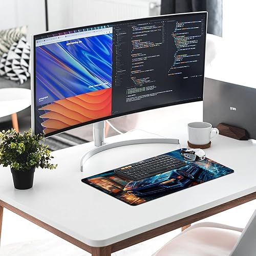 Miniatura 5 de PUZOU NSX - Alfombrillas de escritorio japonesas para decoración de escritorio, alfombrilla de mouse para computadora, artículos esenciales para el