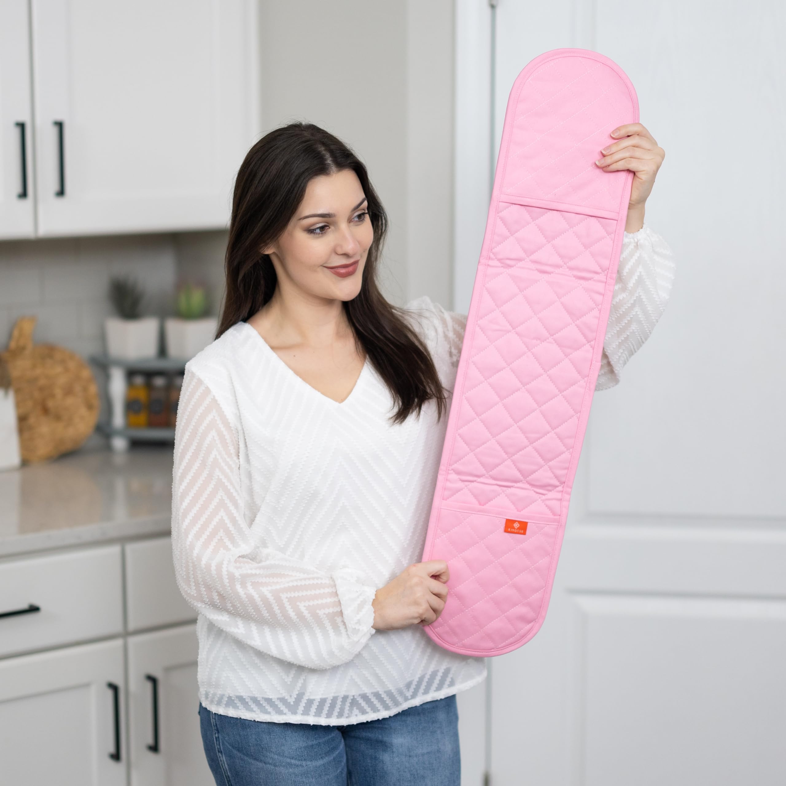 Pink Oven Gloves by Kiyotsu: Premium Oven Gloves, Double Quilted Protection - Your Pink Kitchen Accessory - Image 4
