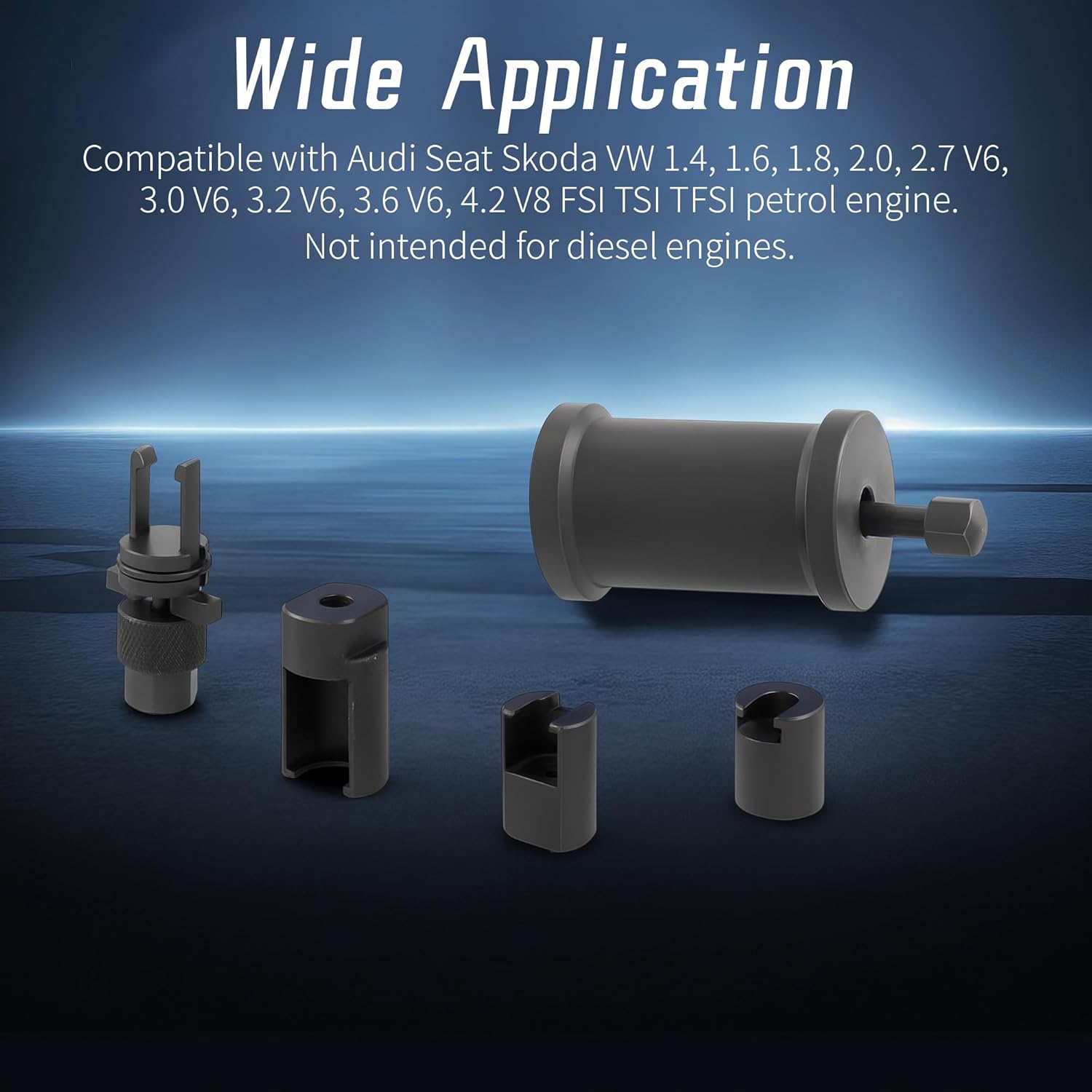 Fuel Injector Puller Removal Kit Injector Seal Installer Repair Tool, Compatible with Audi VW 1.4 1.6 1.8 2.0 2.7 3.0 3.2 3.6 V6 4.2 V8 FSI TSI