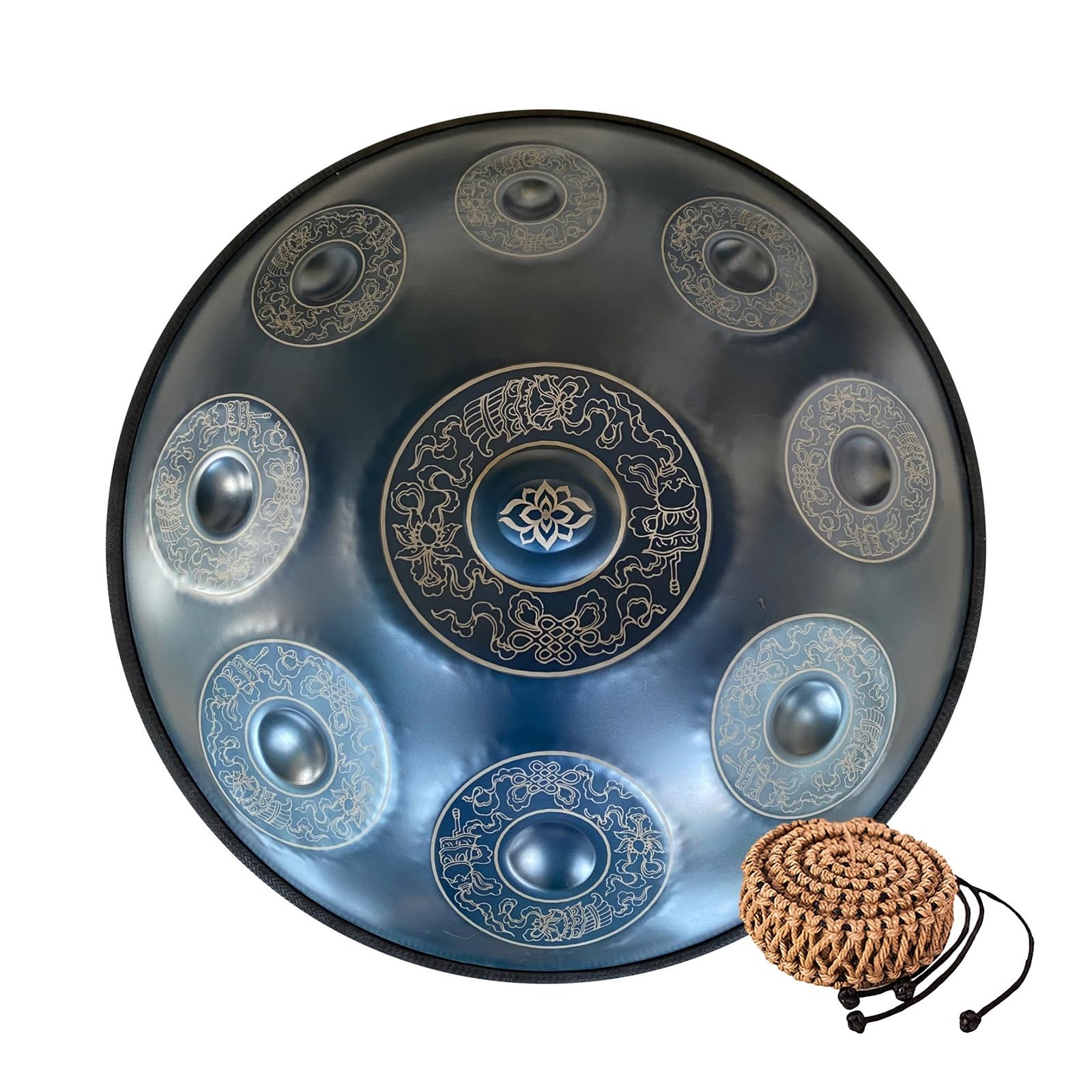 ハンドパン　9音　22インチ　Dマイナー　 ヨガ瞑想　楽器　ドラム　ゴールド ハンドパン 9音 22インチ Dマイナー ヨガ瞑想 楽器 ドラム ゴールド