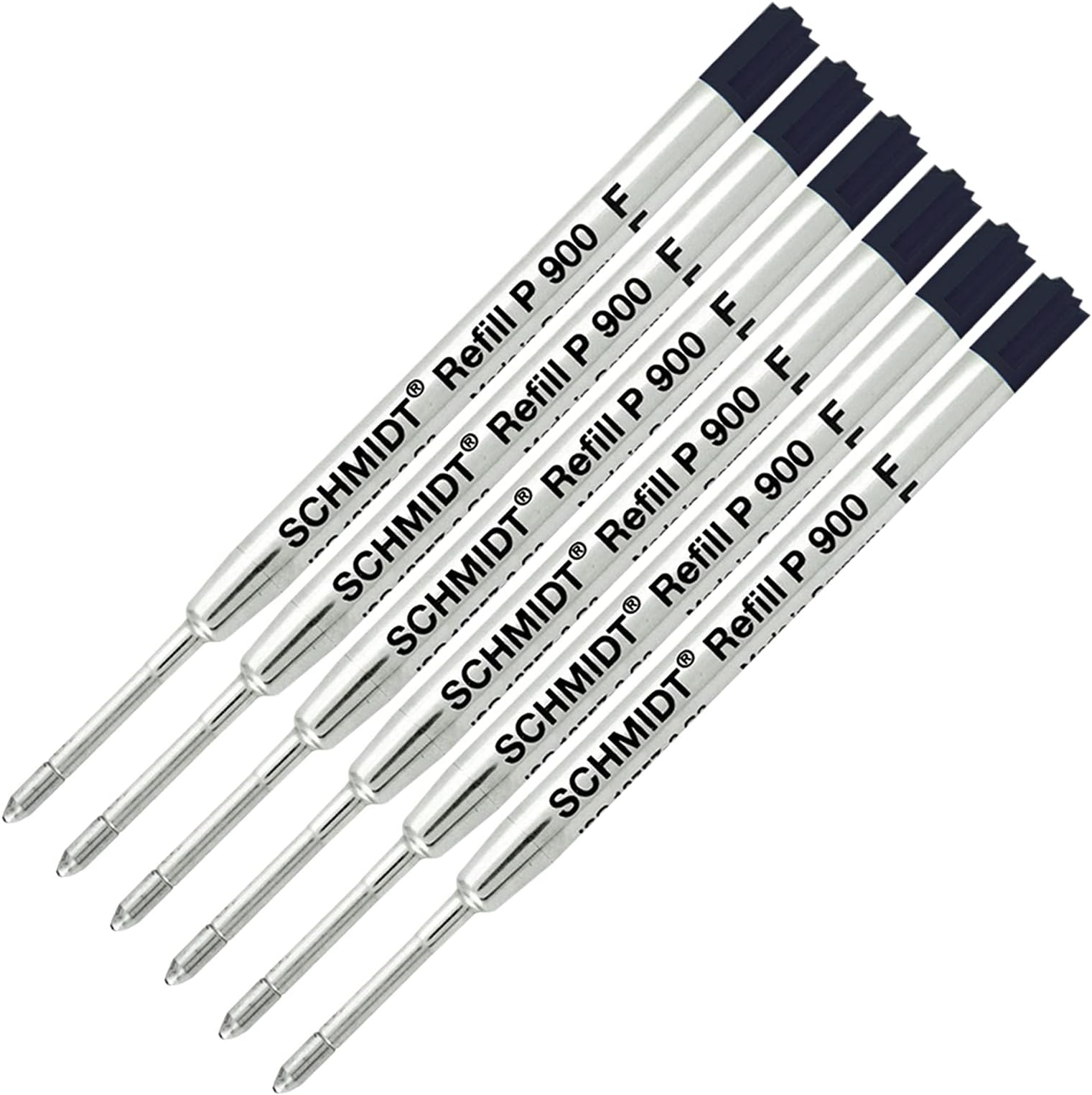 6 Pack - Refill Black-P900-Fine Tip Parker Style Ballpoint Refill