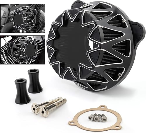 Kit de sistema de admisión de filtro de entrada de aire para limpiador de aire, cruz de contraste para Harley 16-2017 Softail Fat Boy Dyna FXDLS disponible en Yaxa Colombia