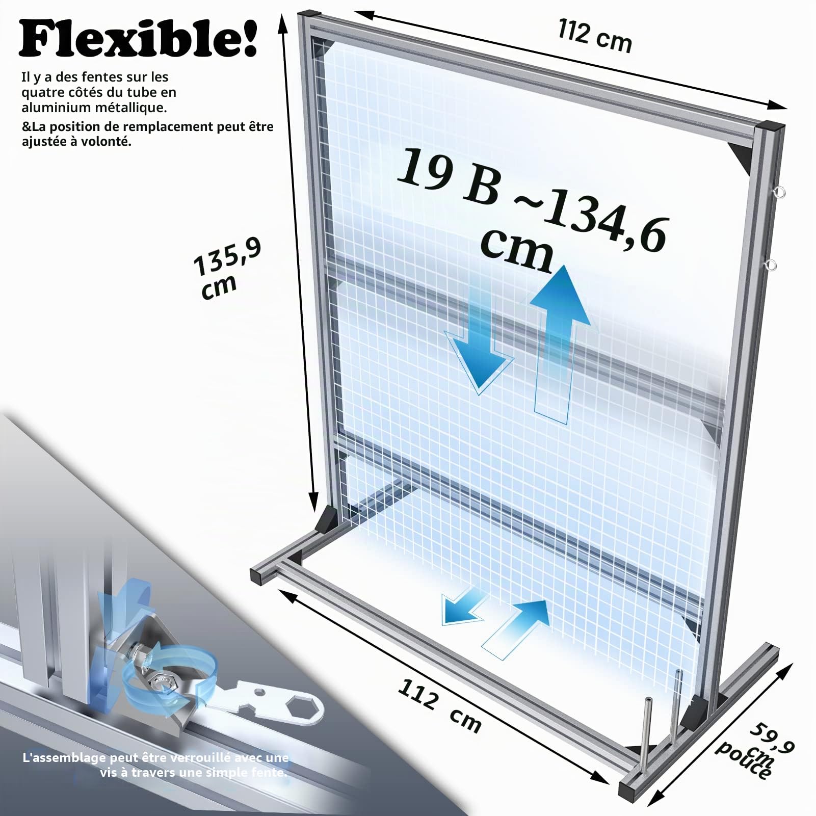 NODOCA Kit de tuftage pour Tapis, 135.9 cm, Cadre en Aluminium pour la Fabrication de Tapis, Support de Tissu de tuftage, Cadre de Tapis pour Fournitures de touffetage, kit de Pistolet à tufter