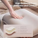 Naturehike Camping Pillow with Memory Foam, Self-Inflating Portable Pillow, Camping Essentials, Ergonomic for Neck Support, Travel Pillows for Camping, Airplanes, Hiking, Backpacking, Hammock