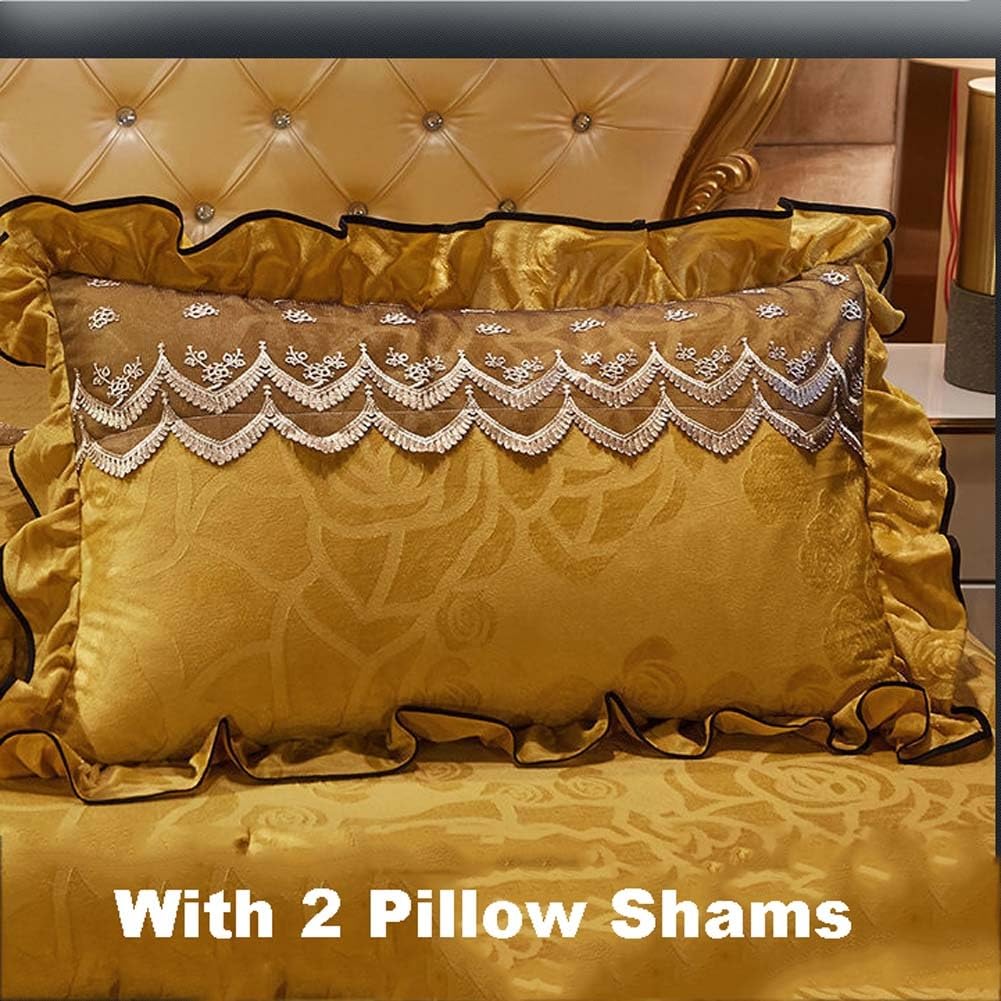 Juego de colcha con volantes y falda, elegante colcha para dormitorio, 200 x 220 cm, elegante ropa de cama con volantes, perfecta para decoración acogedora del hogar