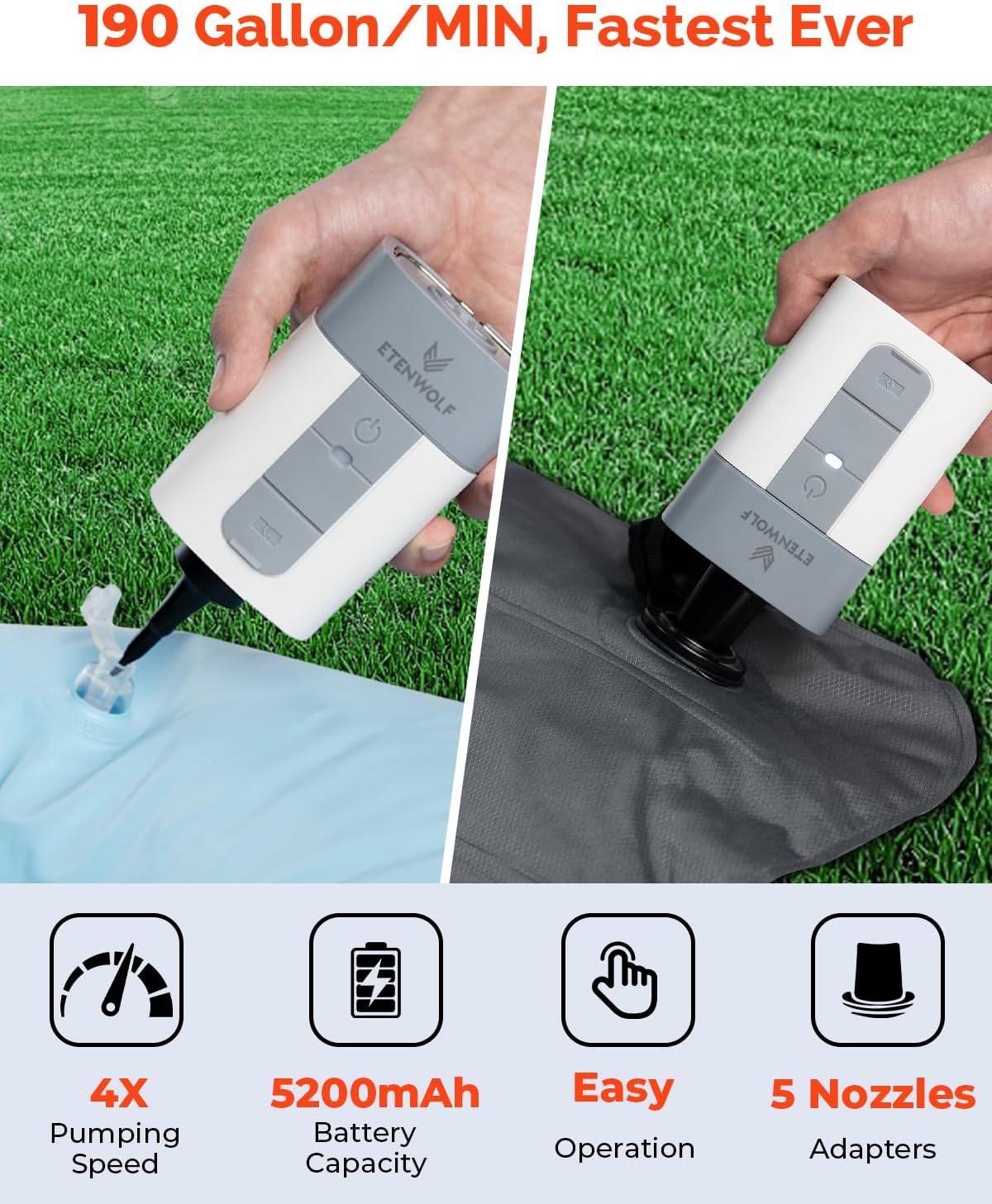 ETENWOLF AIR 3 Air Pump & AIR 5 Air Pump