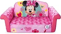 Vista 7 de Marshmallow Furniture, Children's 2 in 1 Flip Open Foam Sofa, Minnie Mouse, by Spin Master