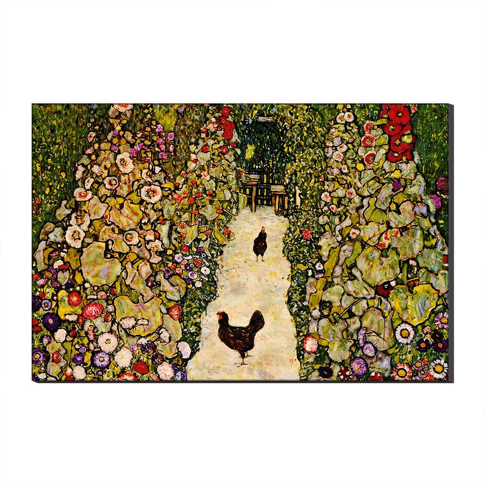 Reproduction De Tableaux Sur Toile Gustav Klimt Allée De Jardin Papier Peint Grand Format