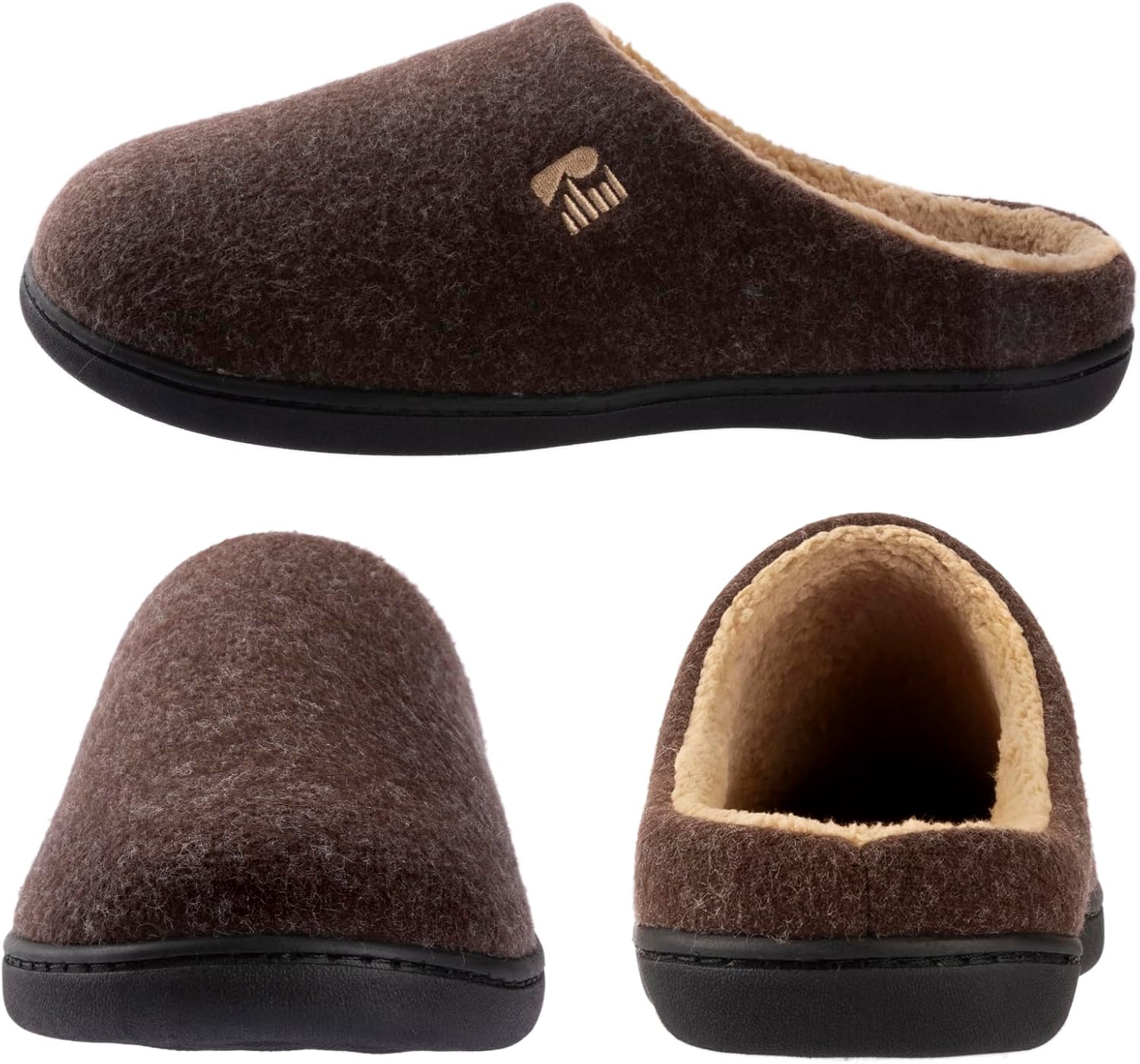 RockDove Men's Sherpa Lined Memory Foam Clog Slipper - Image 3