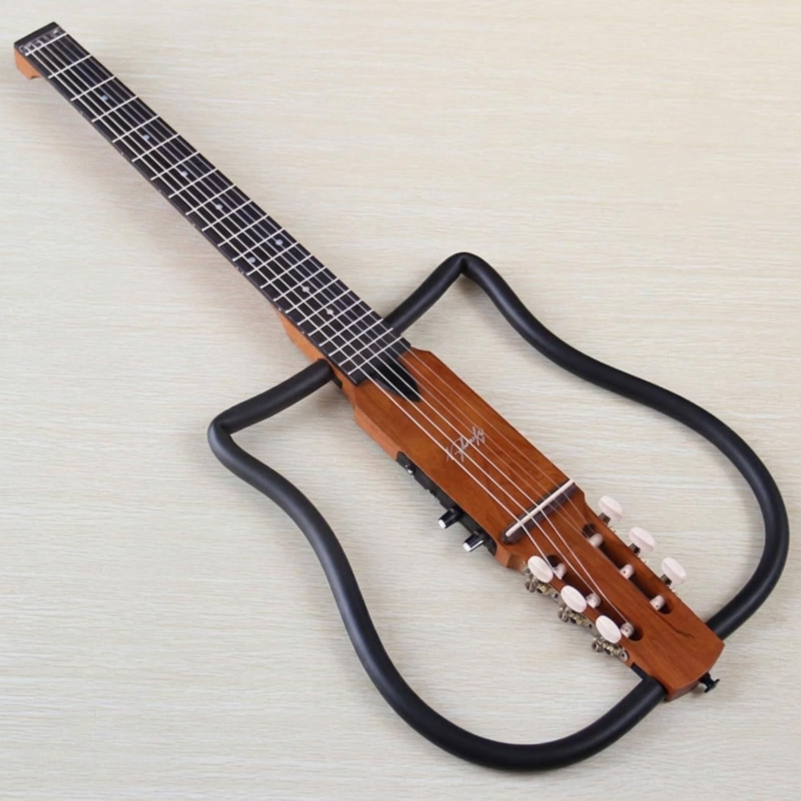 predolo Faltgitarre faltbar silent guitar kompakt kopflos Gitarre für Gitarrenschüler, Musiker
