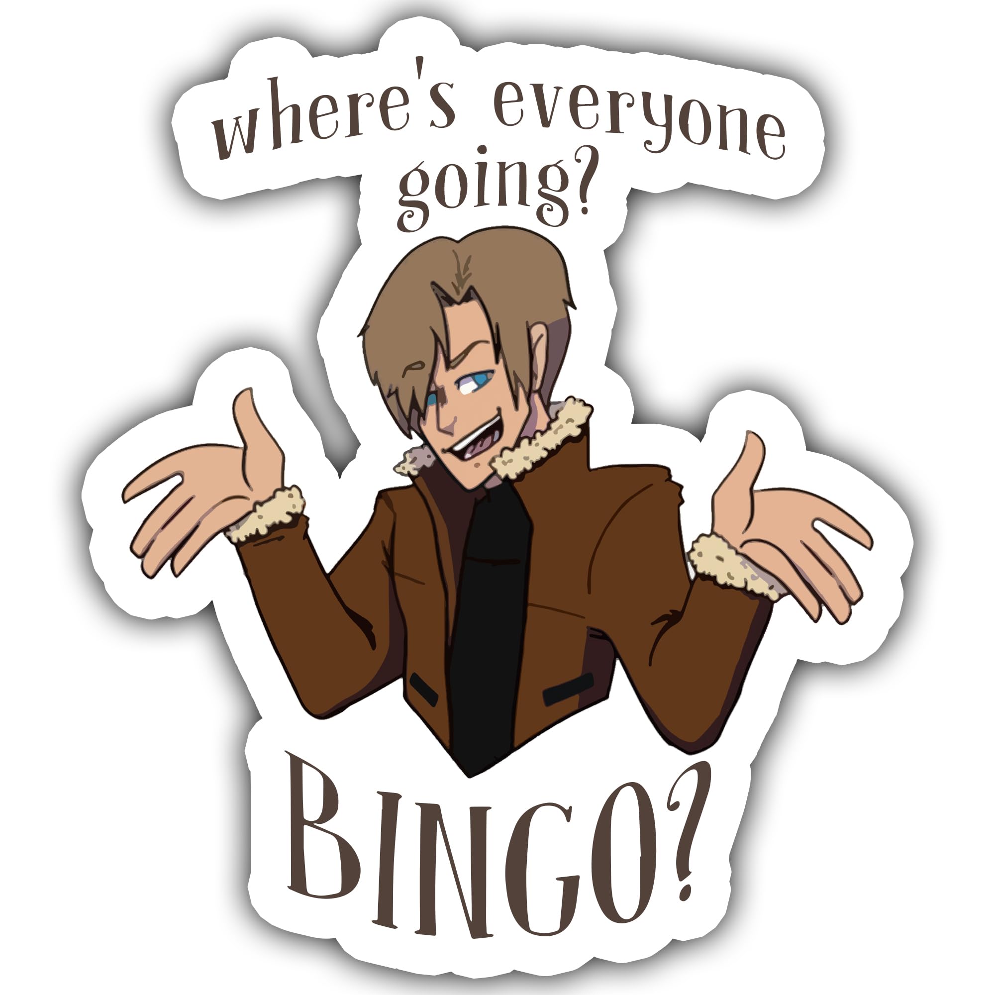 Amazon.com: 3PCS Resident Evil 4 - Bingo Leon Sticker, Funny