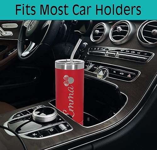 Miniatura 6 de Vaso delgado personalizado de 22 onzas • Nombre grabado con gráfico opcional • Cumpleaños, Día de la Madre o del Padre, graduación, boda, dama de