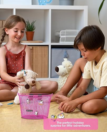 Miniatura 79 de ANZOME Cesta de bicicleta para niños, cesta de bicicleta para niños y niñas, canasta de bicicleta para niños, resistente al agua, adecuada