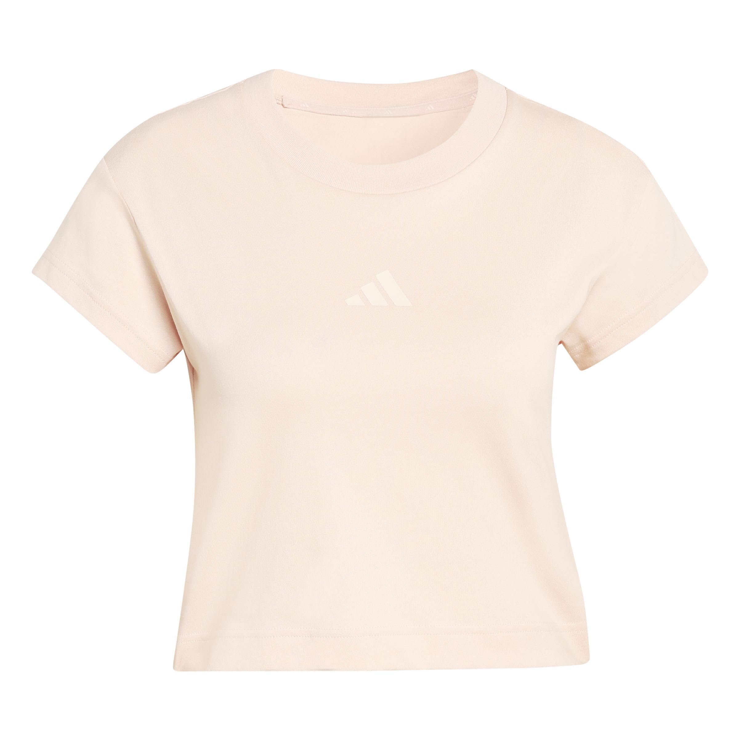 adidas Women's Future Icons Small Logo Baby T-Shirt, Blush Pink, XS