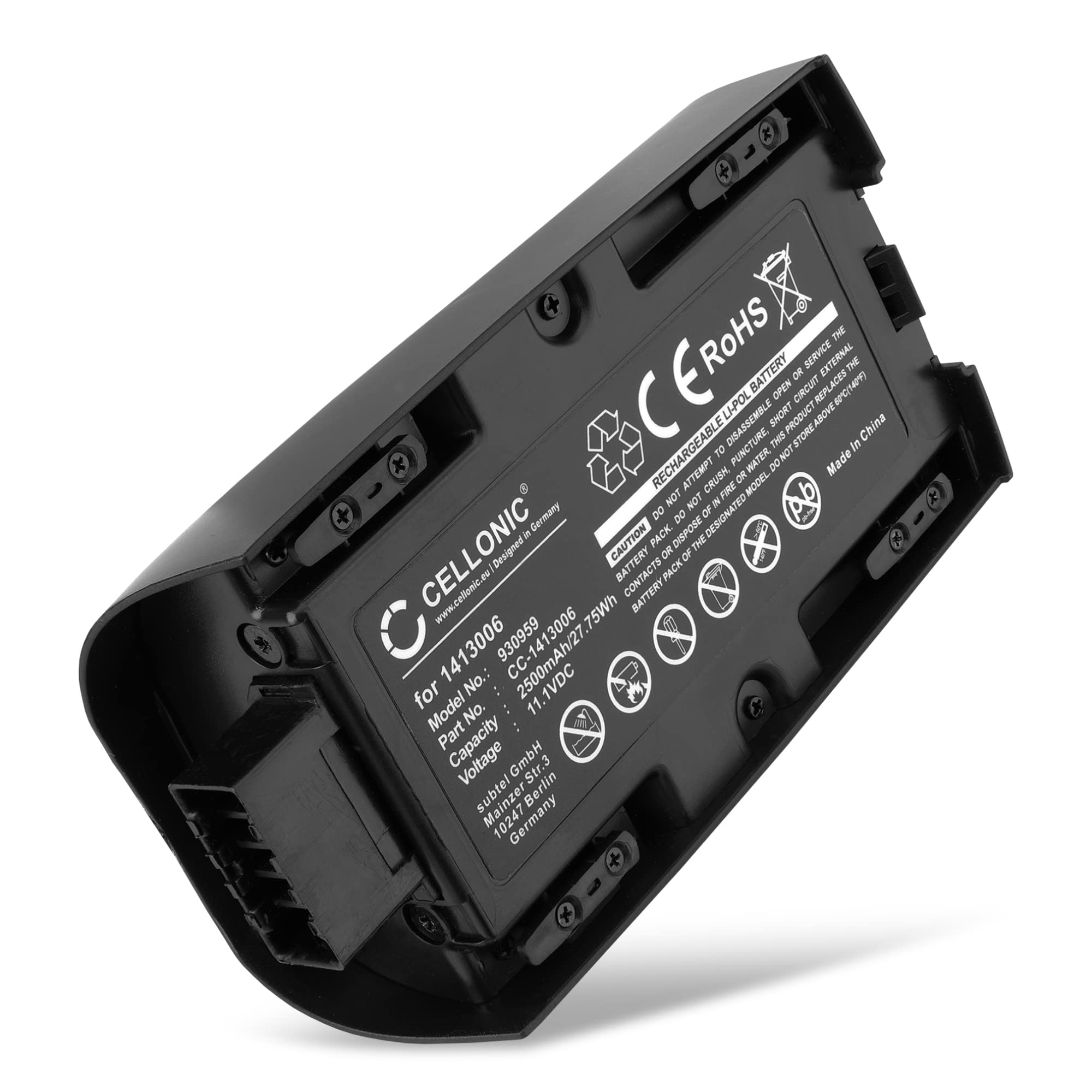 CELLONIC, Batterie pour Drone Compatible avec Parrot Bebop 2, Bebop 2 Pro (2500mAh, 11.1V)