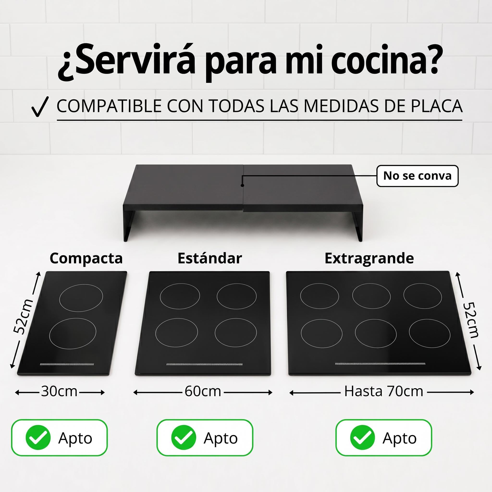 Tapa para Vitrocerámica Extensible, Tapa Encimera Gas, Protector Induccion