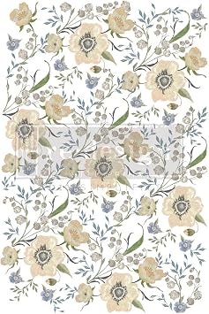 Redesign with Prima Decor Transfers Goldenrod Florals Total Sheet Size 24x35,Cut Into 3 Sheets 655350652197