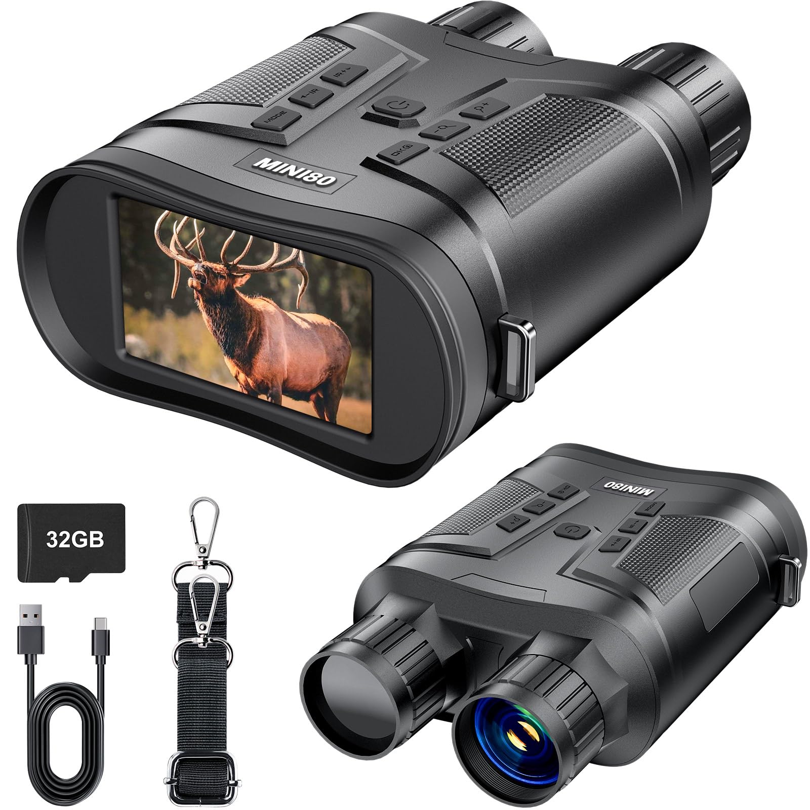 Binocolo Visione Notturna 4K Con Infrarossi - Portata 400m, Registrazione Video 1080p, Batteria 6000mAh - Foto 12