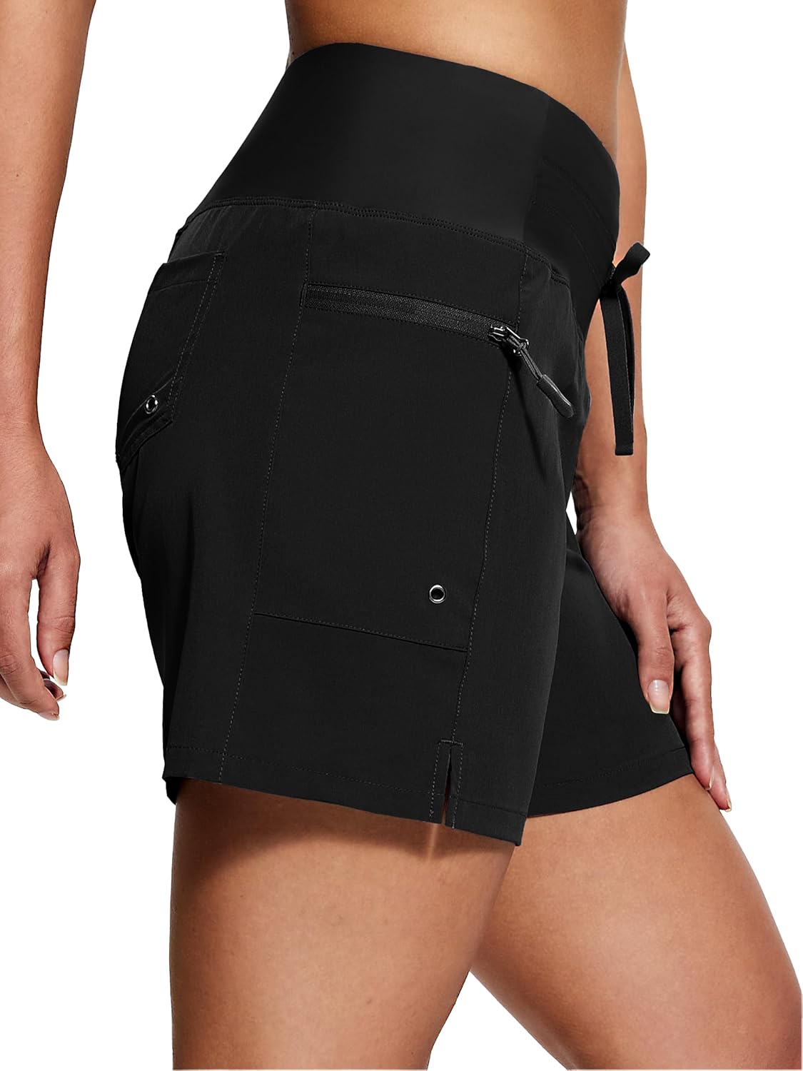 Women's 5"/9" High Waisted Swim Board Shorts Quick Dry UPF 50+ Womens Swim Trunk Bottoms with Liner Zipper Pockets