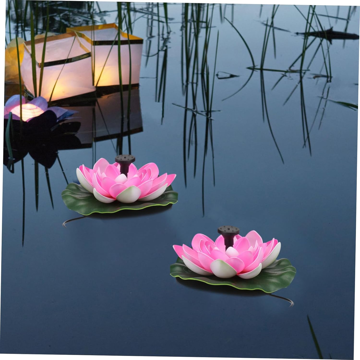 BESPORTBLE Solar Floating Lotus Fountain for Garden Pond Solar Water Fountain Battery Decorative Water Feature for Outdoor Spaces