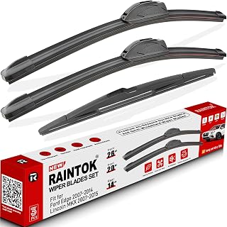 Windshield Wiper Blades Replacement for 2007-2014 Ford Edge Original Factory Quality Front Rear Wipers Blade Set for My Car - 26" 20" 14" (Pack of 3)