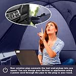 Pickup Truck Tent, Fit 5.5-6,6.5 Foot Truck Bed, Waterproof PU3000 high Density Polyester Oxford, Windproof Pole and Insect-Prevention Double Layer Mesh Window & Door