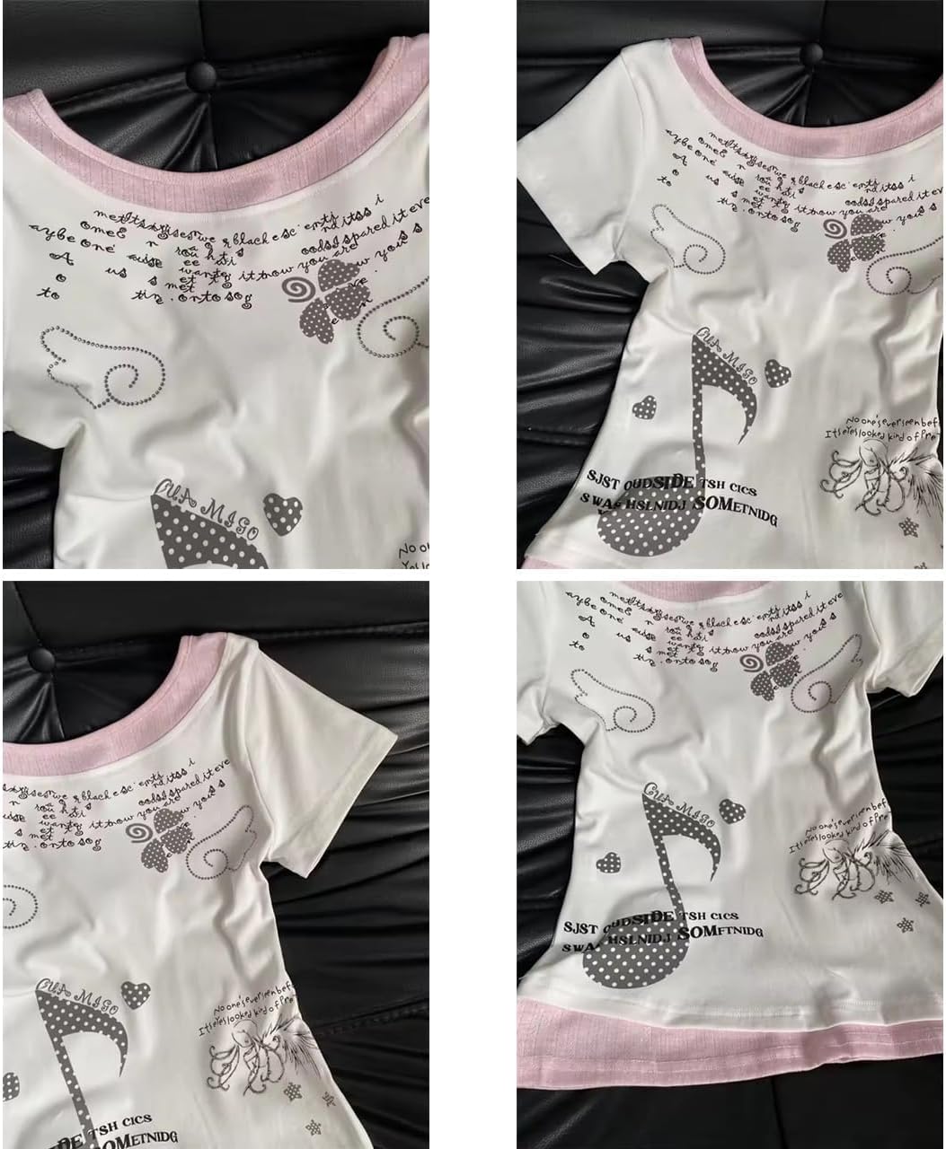 Kawaii Cutecore Harajuku Graphic Clothes Teen Girls Whimsy Twee Y2k Cute Short Sleeve Shirts Fairy Grunge Preppy Tops image 2