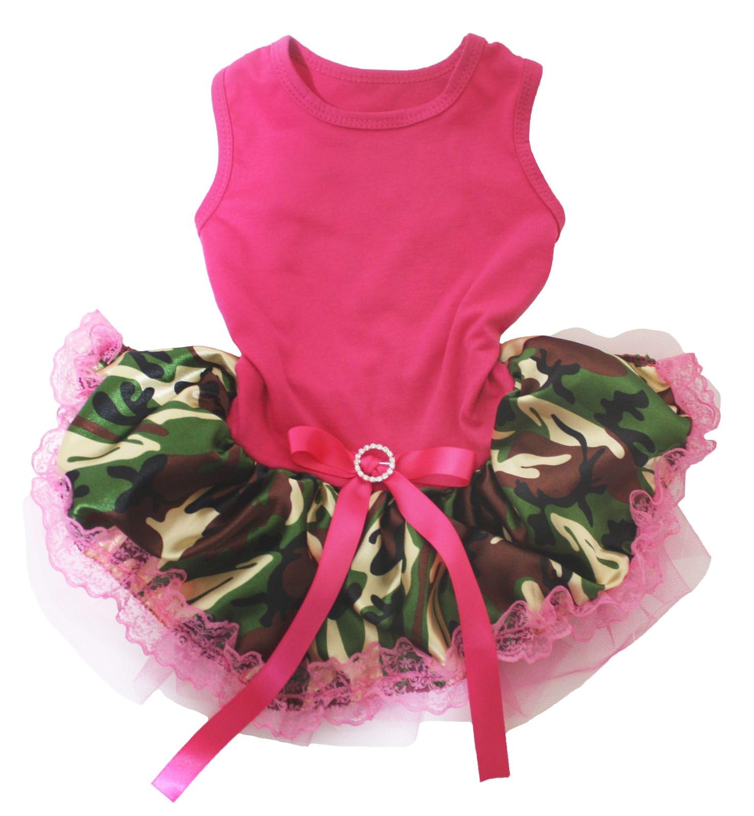 Robe tutu pour chien en dentelle souple et respirante taille XL rose