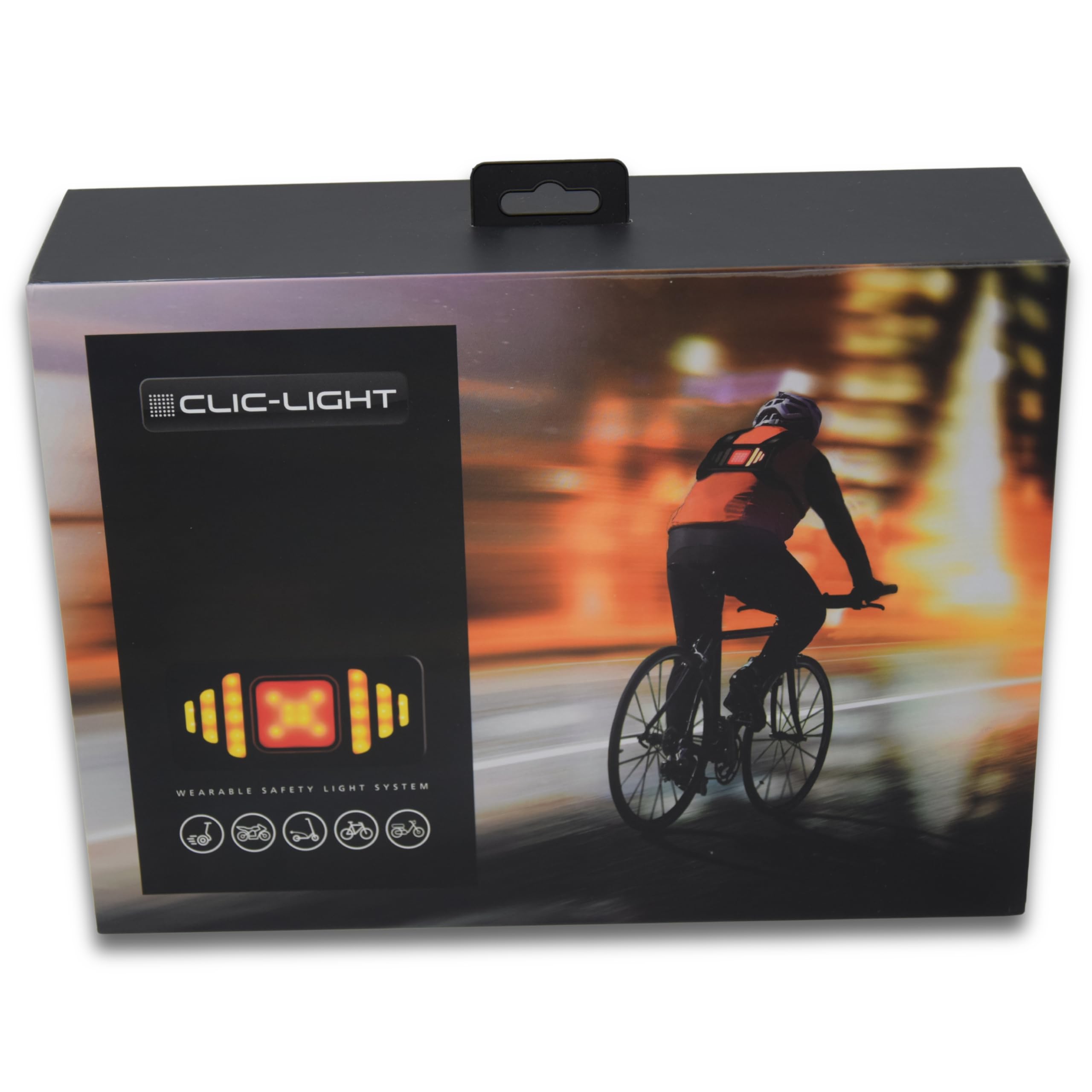 Clic-Light V2 – Clignotant Vélo LED avec Feu Arrière, Stop, Position et Détresse | Module de Signalisation Lumineux Intelligent Haute Visibilité 400m | Moto, Trottinette, Enfant et Adulte