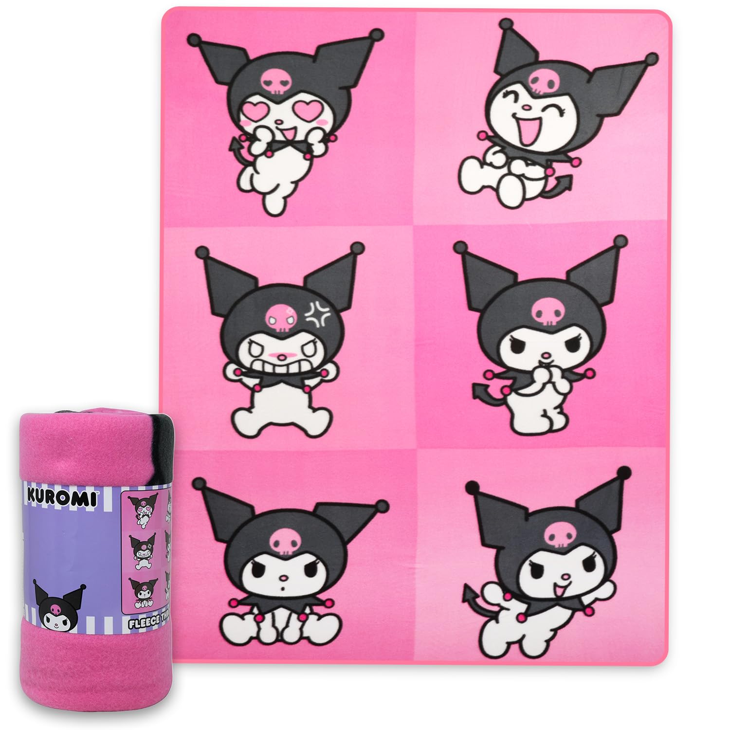 Amazon.com: SANRIO Kuromi Neck Pillow and Blanket Set - Bundle
