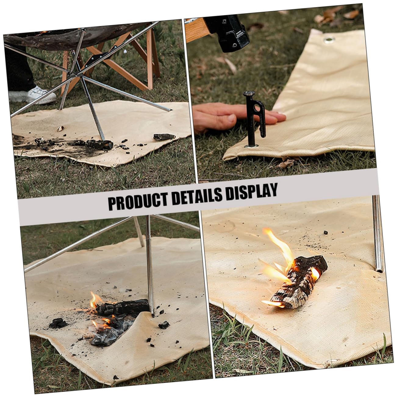 Gogogmee High-Temperature Resistant Fireproof Blanket for Outdoor Portable Fire Blanket for Camping