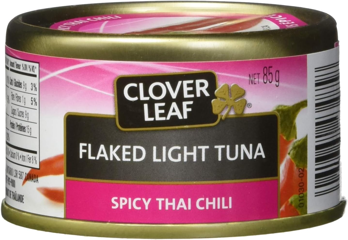 Clover Leaf Flake Light Tuna Spicy Thai Chili 85g, 24 Count Canned