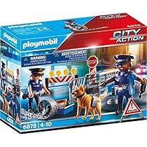 PLAYMOBIL, 6878 Polizia Giocattolo, Multicolore, Blocco stradale