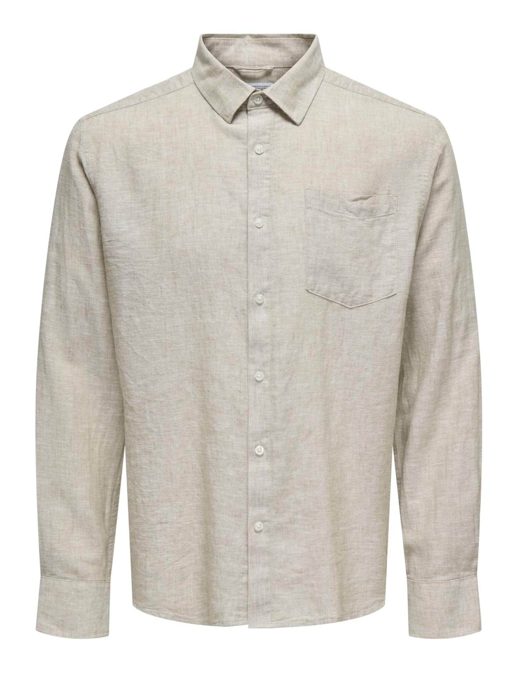 Only & Sons Male Hemd ONSCAIDEN Leinen Hemd