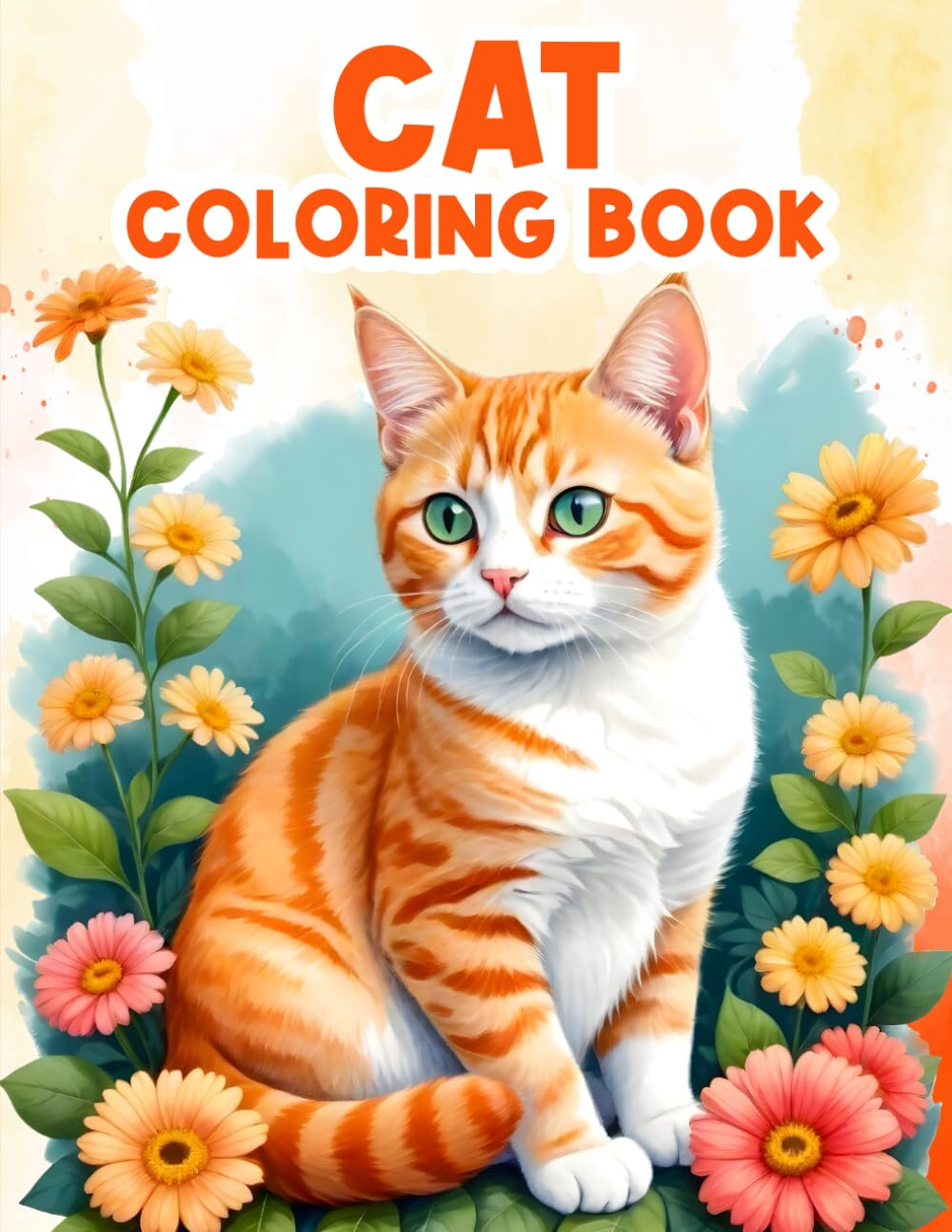 Cat Coloring Book for Adults and Kids: 50 Playful Designs of Kittens and Cats for All Ages - Relaxing Activity for Stress Relief and Fun