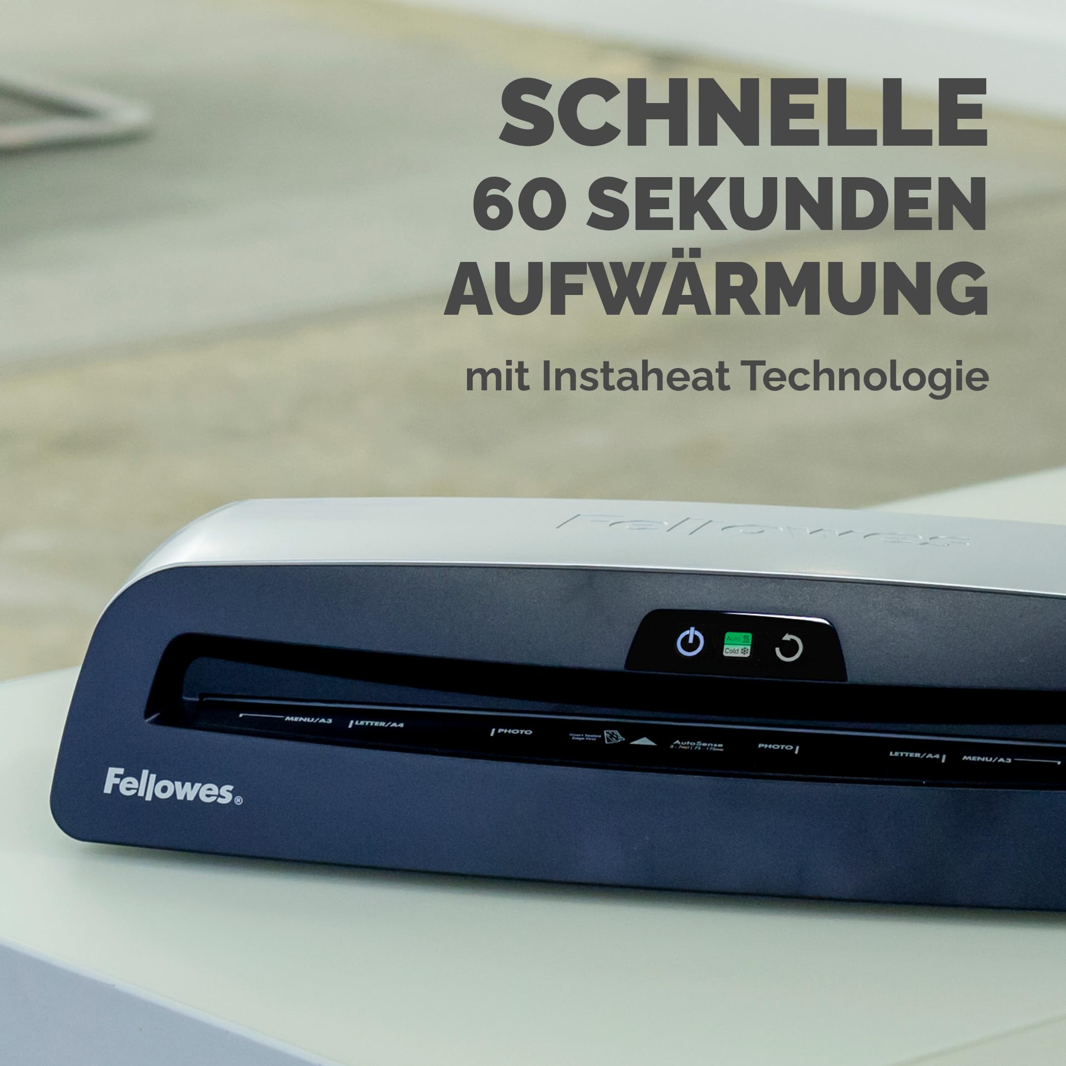 Fellowes A3 Laminiergerät Neptune 3 - bis 175 Mikron - Aufwärmzeit nur 60 Sekunden - AutoSense Technologie und Folien-Tracker - inkl. 10 gratis Laminierfolien