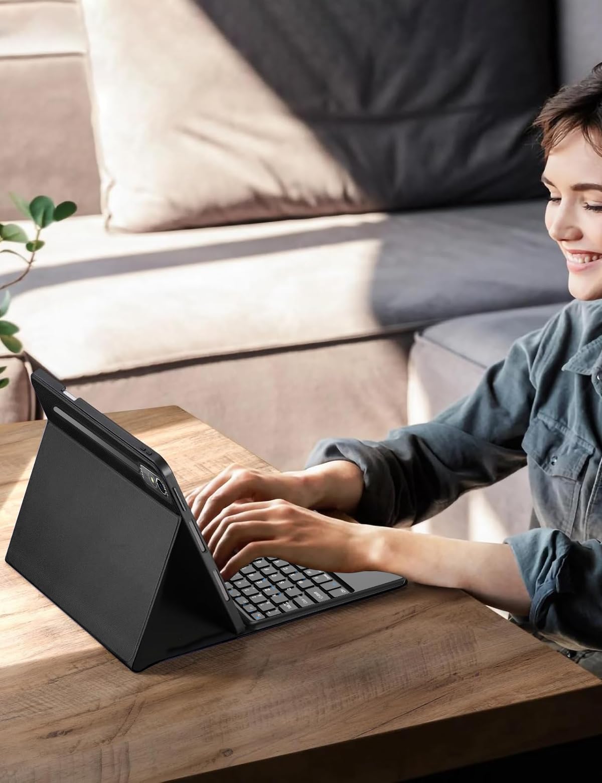 FOGARI Etui do Lenovo Idea Tab Pro 2025 - Panel dotykowy Klawiatura do Lenovo Idea Tab Pro Tablet 12,7", AZERTY Trackpad Bezprzewodowa klawiatura magnetyczna Bluetooth, czarna