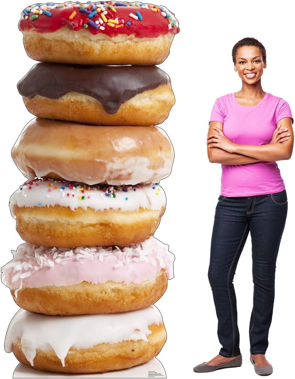 Cardboard People Doughnut Stack Life Size Cardboard Cutout Standup
