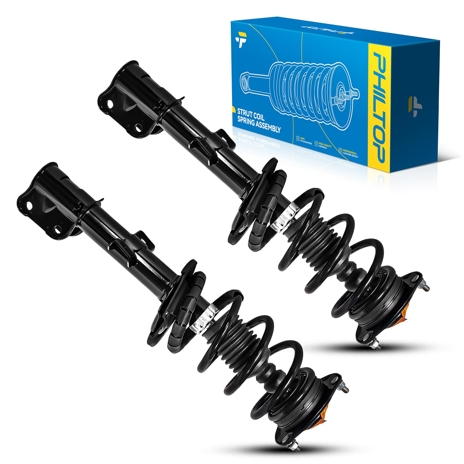 PHILTOP Front Struts Fit for Sorento 2011 2012 2013,Complete Strut Assembly 172713 172712, Struts with Coil Spring Assemblies Set of 2 4SAA745