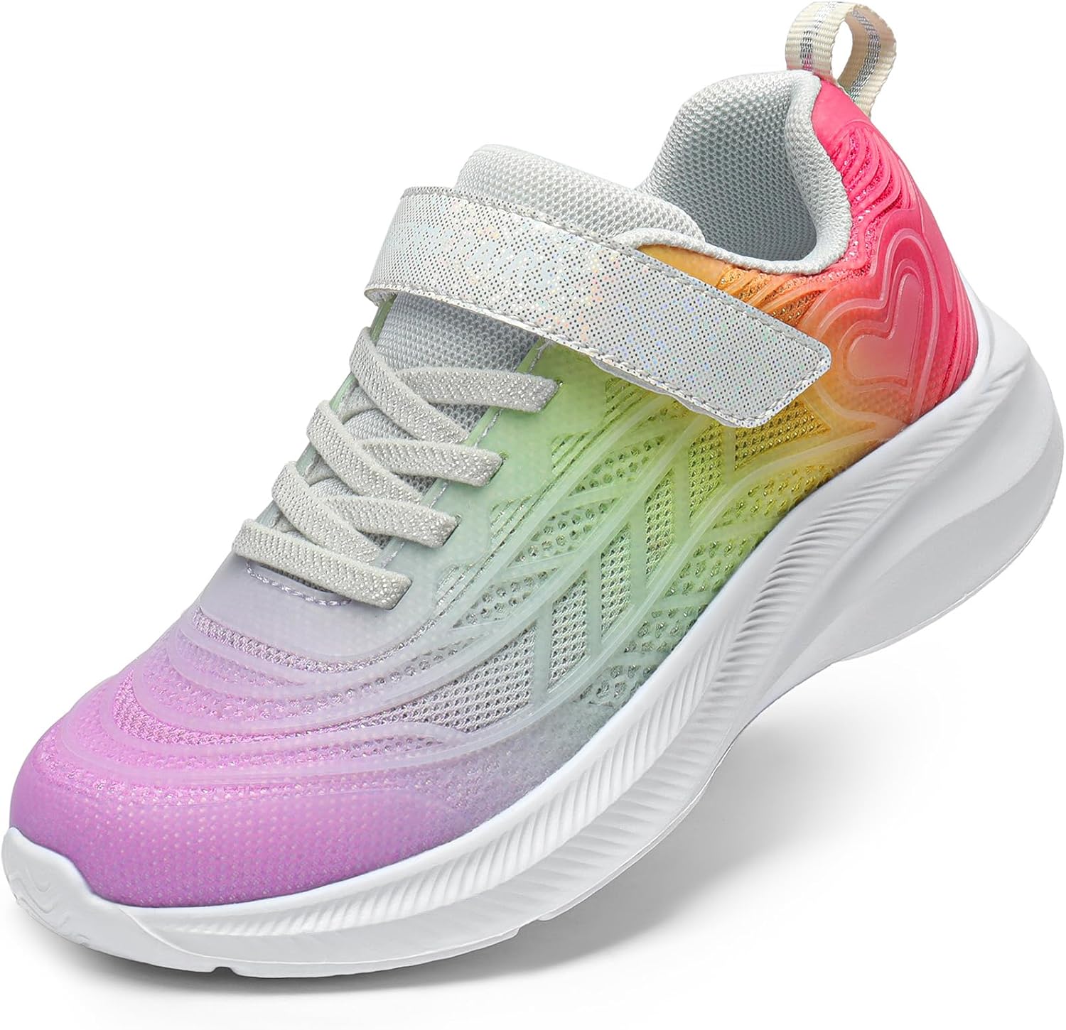 DREAM PAIRS Girls Shoes Kids Tennis Sparkle Ease Running Athletic Lightweight Sneakers for Little/Big Kids Toddler
