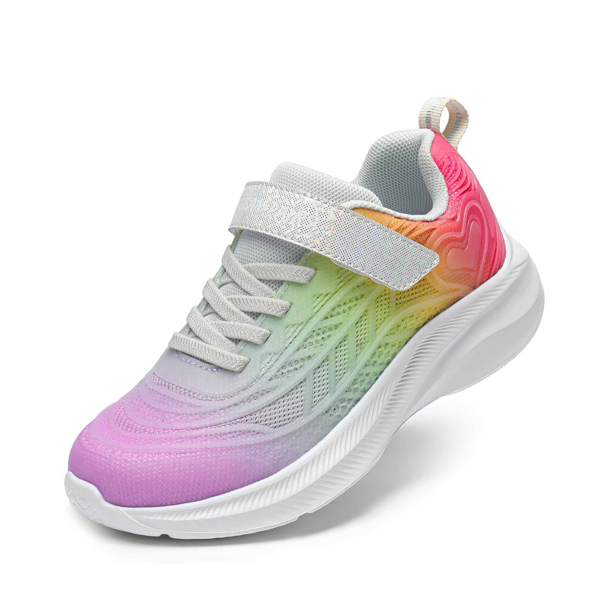 DREAM PAIRS Girls Shoes Kids Tennis Sparkle Ease Running Athletic Lightweight Sneakers for Little/Big Kids Toddler