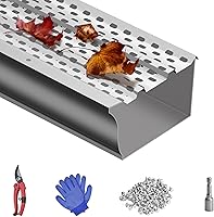Seeutek 5 Inch Aluminum Gutter Guards - Heavy Duty Leaf Screens, 108FT Coverage, Easy DIY Install for All Gutters