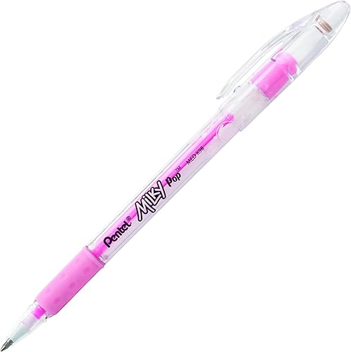 Miniatura 2 de Pentel Bolígrafo Milky Pop Pastel Gel, (0.8mm) Línea mediana, Tinta rosa - K98-LP (caja de 12 bolígrafos)