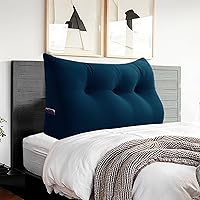 Vista 5 de Almohada de lectura triangular con cuña para cabecero, almohada de apoyo para la espalda para sentarse en la cama, sofá cama, cojín de esquina